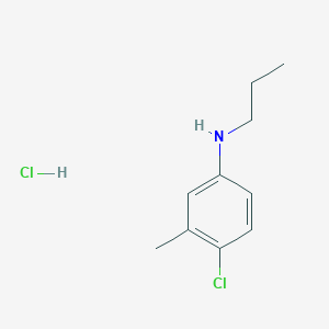 molecular formula C10H15Cl2N B2546029 4-氯-3-甲基-N-丙基苯胺盐酸盐 CAS No. 2219375-54-7