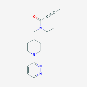 molecular formula C17H24N4O B2546031 N-Propan-2-yl-N-[(1-pyridazin-3-ylpiperidin-4-yl)methyl]but-2-ynamide CAS No. 2411283-37-7