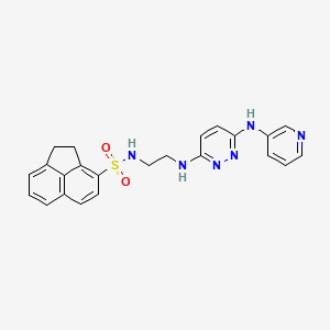 molecular formula C23H22N6O2S B2546041 N-(2-((6-(pyridin-3-ylamino)pyridazin-3-yl)amino)ethyl)-1,2-dihydroacenaphthylene-3-sulfonamide CAS No. 1021092-69-2