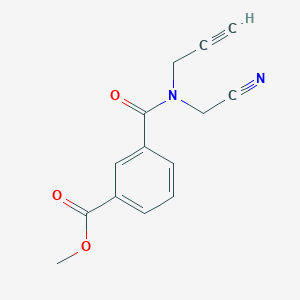 molecular formula C14H12N2O3 B2546045 Methyl 3-[cyanomethyl(prop-2-ynyl)carbamoyl]benzoate CAS No. 1825512-66-0
