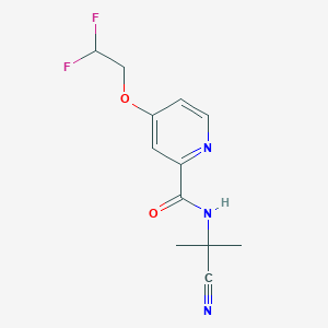 molecular formula C12H13F2N3O2 B2546052 N-(1-cyano-1-methylethyl)-4-(2,2-difluoroethoxy)pyridine-2-carboxamide CAS No. 1797204-00-2
