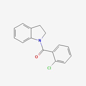 molecular formula C15H12ClNO B2546056 (2-Chlorophenyl)(indolin-1-yl)methanone CAS No. 293765-21-6