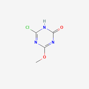 molecular formula C4H4ClN3O2 B2546057 1,3,5-Triazin-2(1H)-one, 6-chloro-4-methoxy- CAS No. 173243-87-3