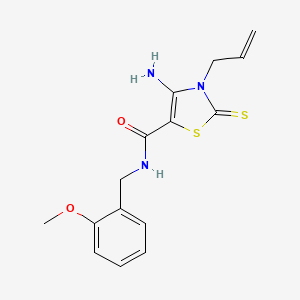 3-allyl-4-amino-N-(2-methoxybenzyl)-2-thioxo-2,3-dihydrothiazole-5-carboxamide