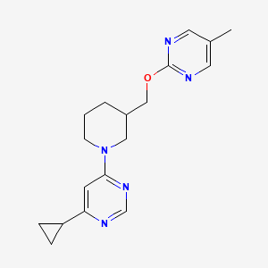 2-[[1-(6-Cyclopropylpyrimidin-4-yl)piperidin-3-yl]methoxy]-5-methylpyrimidine