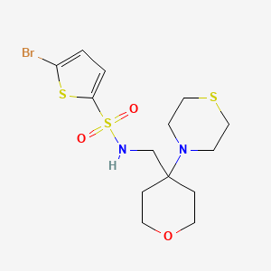 5-Bromo-N-[(4-thiomorpholin-4-yloxan-4-yl)methyl]thiophene-2-sulfonamide
