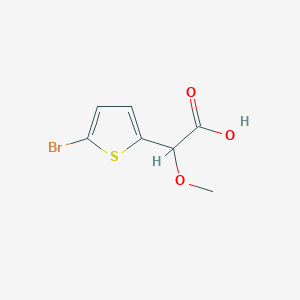 molecular formula C7H7BrO3S B2546068 2-(5-Bromothiophen-2-yl)-2-methoxyacetic acid CAS No. 338745-19-0