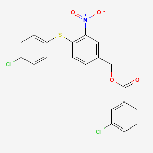 4-[(4-Chlorophenyl)sulfanyl]-3-nitrobenzyl 3-chlorobenzenecarboxylate