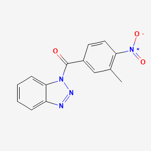 molecular formula C14H10N4O3 B2546077 1-(3-methyl-4-nitrobenzoyl)-1H-1,2,3-benzotriazole CAS No. 328555-26-6