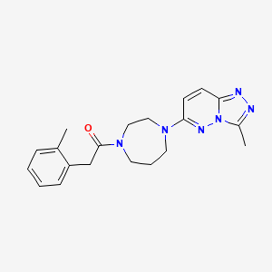 1-(4-{3-Methyl-[1,2,4]triazolo[4,3-b]pyridazin-6-yl}-1,4-diazepan-1-yl)-2-(2-methylphenyl)ethan-1-one