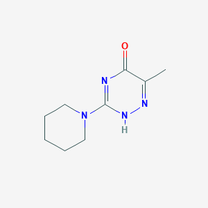 molecular formula C9H14N4O B254611 6-methyl-3-piperidin-1-yl-2H-1,2,4-triazin-5-one 