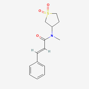 molecular formula C14H17NO3S B2546110 N-(1,1-dioxidotetrahydro-3-thienyl)-N-methyl-3-phenylacrylamide CAS No. 1164460-32-5
