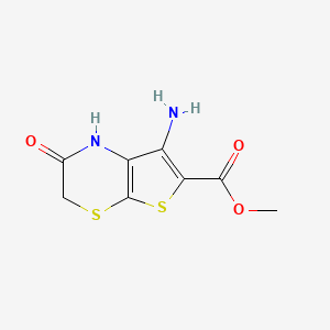 molecular formula C8H8N2O3S2 B2546119 methyl 7-amino-2-oxo-1H,3H-thiopheno[4,5-e]1,4-thiazine-6-carboxylate CAS No. 898518-84-8