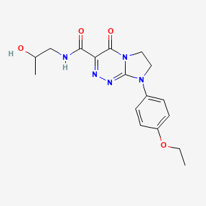 molecular formula C17H21N5O4 B2546123 8-(4-乙氧基苯基)-N-(2-羟丙基)-4-氧代-4,6,7,8-四氢咪唑并[2,1-c][1,2,4]三嗪-3-甲酰胺 CAS No. 946311-60-0