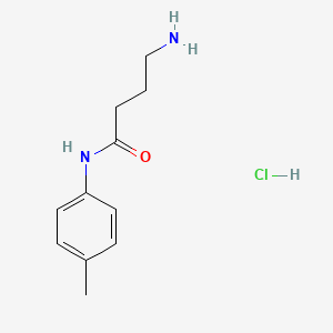 molecular formula C11H17ClN2O B2546130 4-amino-N-(4-methylphenyl)butanamide hydrochloride CAS No. 1986957-71-4