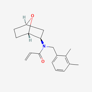 molecular formula C18H23NO2 B2546131 N-[(2,3-Dimethylphenyl)methyl]-N-[(1S,2R,4R)-7-oxabicyclo[2.2.1]heptan-2-yl]prop-2-enamide CAS No. 2411181-04-7