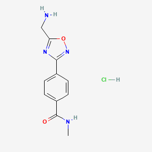 molecular formula C11H13ClN4O2 B2546141 4-[5-(Aminomethyl)-1,2,4-oxadiazol-3-yl]-N-methylbenzamide hydrochloride CAS No. 2279124-24-0