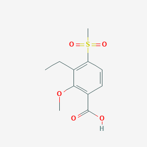 molecular formula C11H14O5S B2546145 3-乙基-2-甲氧基-4-(甲磺酰基)苯甲酸 CAS No. 329695-71-8