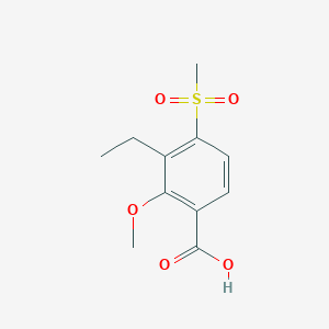 molecular formula C11H14O5S B2546145 3-Ethyl-2-Methoxy-4-(Methylsulfonyl)benzoesäure CAS No. 329695-71-8