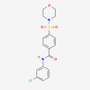 molecular formula C17H17ClN2O4S B2546149 N-(3-chlorophenyl)-4-morpholin-4-ylsulfonylbenzamide CAS No. 325977-92-2