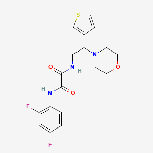 molecular formula C18H19F2N3O3S B2546151 N1-(2,4-difluorophenyl)-N2-(2-morpholino-2-(thiophen-3-yl)ethyl)oxalamide CAS No. 946303-51-1