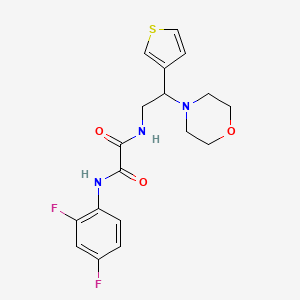 molecular formula C18H19F2N3O3S B2546151 N1-(2,4-difluorofenil)-N2-(2-morfolino-2-(tiofen-3-il)etil)oxalamida CAS No. 946303-51-1