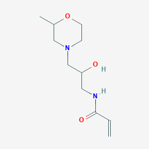 molecular formula C11H20N2O3 B2546153 N-[2-Hydroxy-3-(2-methylmorpholin-4-yl)propyl]prop-2-enamide CAS No. 2361642-23-9
