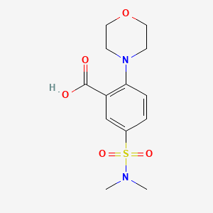 molecular formula C13H18N2O5S B2546154 5-[(Dimethylamino)sulfonyl]-2-morpholin-4-ylbenzoic acid CAS No. 790271-10-2