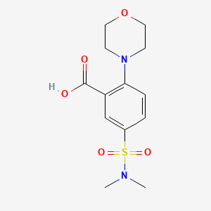 molecular formula C13H18N2O5S B2546154 5-[(二甲氨基)磺酰基]-2-吗啉-4-基苯甲酸 CAS No. 790271-10-2