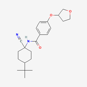 N-(4-Tert-butyl-1-cyanocyclohexyl)-4-(oxolan-3-yloxy)benzamide