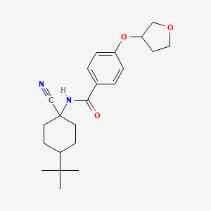 molecular formula C22H30N2O3 B2546157 N-(4-Tert-butyl-1-cyanocyclohexyl)-4-(oxolan-3-yloxy)benzamide CAS No. 1958220-60-4