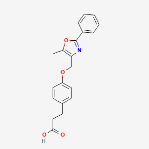 3-{4-[(5-Methyl-2-phenyl-1,3-oxazol-4-yl)methoxy]phenyl}propanoic acid