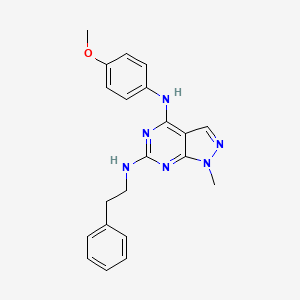 N~4~-(4-methoxyphenyl)-1-methyl-N~6~-(2-phenylethyl)-1H-pyrazolo[3,4-d]pyrimidine-4,6-diamine
