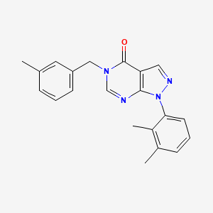 molecular formula C21H20N4O B2546176 1-(2,3-二甲基苯基)-5-[(3-甲基苯基)甲基]吡唑并[3,4-d]嘧啶-4-酮 CAS No. 894994-34-4