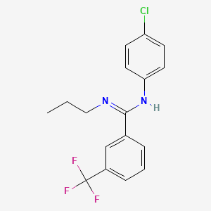 molecular formula C17H16ClF3N2 B2546178 N-(4-氯苯基)-N'-丙基-3-(三氟甲基)苯甲酰亚胺 CAS No. 303149-03-3