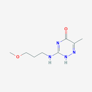 molecular formula C8H14N4O2 B254618 3-(3-methoxypropylamino)-6-methyl-2H-1,2,4-triazin-5-one 