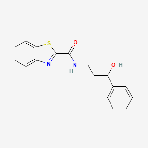 molecular formula C17H16N2O2S B2546191 N-(3-hydroxy-3-phenylpropyl)benzo[d]thiazole-2-carboxamide CAS No. 1396876-30-4