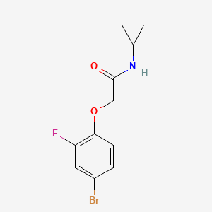 molecular formula C11H11BrFNO2 B2546193 2-(4-bromo-2-fluorophenoxy)-N-cyclopropylacetamide CAS No. 875867-33-7