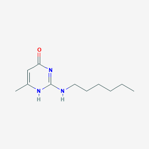 molecular formula C11H19N3O B254620 2-(hexylamino)-6-methyl-1H-pyrimidin-4-one 
