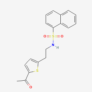molecular formula C18H17NO3S2 B2546225 N-(2-(5-acetylthiophen-2-yl)ethyl)naphthalene-1-sulfonamide CAS No. 2034272-31-4