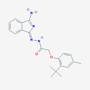 molecular formula C21H24N4O2 B254624 N-[(Z)-(3-aminoisoindol-1-ylidene)amino]-2-(2-tert-butyl-4-methylphenoxy)acetamide 