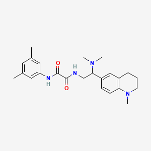 molecular formula C24H32N4O2 B2546244 N1-(2-(dimethylamino)-2-(1-methyl-1,2,3,4-tetrahydroquinolin-6-yl)ethyl)-N2-(3,5-dimethylphenyl)oxalamide CAS No. 922064-23-1