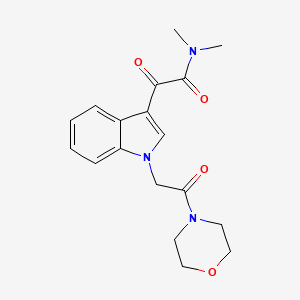 molecular formula C18H21N3O4 B2546275 N,N-dimethyl-2-(1-(2-morpholino-2-oxoethyl)-1H-indol-3-yl)-2-oxoacetamide CAS No. 872855-01-1
