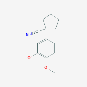 molecular formula C14H17NO2 B2546281 1-(3,4-Dimethoxyphenyl)cyclopentane-1-carbonitrile CAS No. 34975-22-9