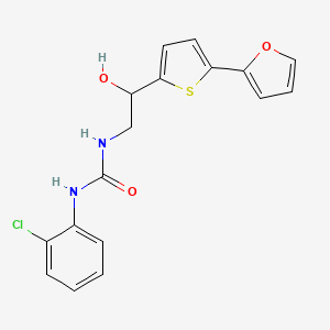 molecular formula C17H15ClN2O3S B2546285 1-(2-Chlorophenyl)-3-[2-[5-(furan-2-yl)thiophen-2-yl]-2-hydroxyethyl]urea CAS No. 2309586-43-2