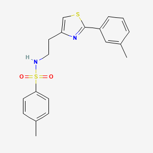 4-methyl-N-(2-(2-(m-tolyl)thiazol-4-yl)ethyl)benzenesulfonamide