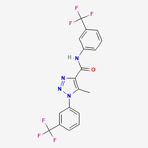 5-methyl-N,1-bis[3-(trifluoromethyl)phenyl]triazole-4-carboxamide