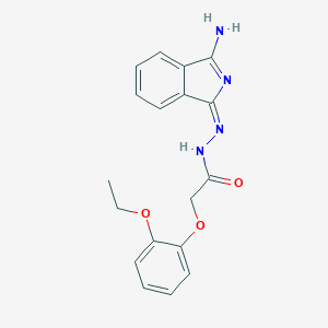 molecular formula C18H18N4O3 B254630 N-[(E)-(3-aminoisoindol-1-ylidene)amino]-2-(2-ethoxyphenoxy)acetamide 