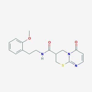 molecular formula C17H19N3O3S B2546314 N-(2-méthoxyphénéthyl)-6-oxo-2,3,4,6-tétrahydropyrimido[2,1-b][1,3]thiazine-3-carboxamide CAS No. 1396861-14-5