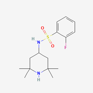 2-fluoro-N-(2,2,6,6-tetramethylpiperidin-4-yl)benzenesulfonamide